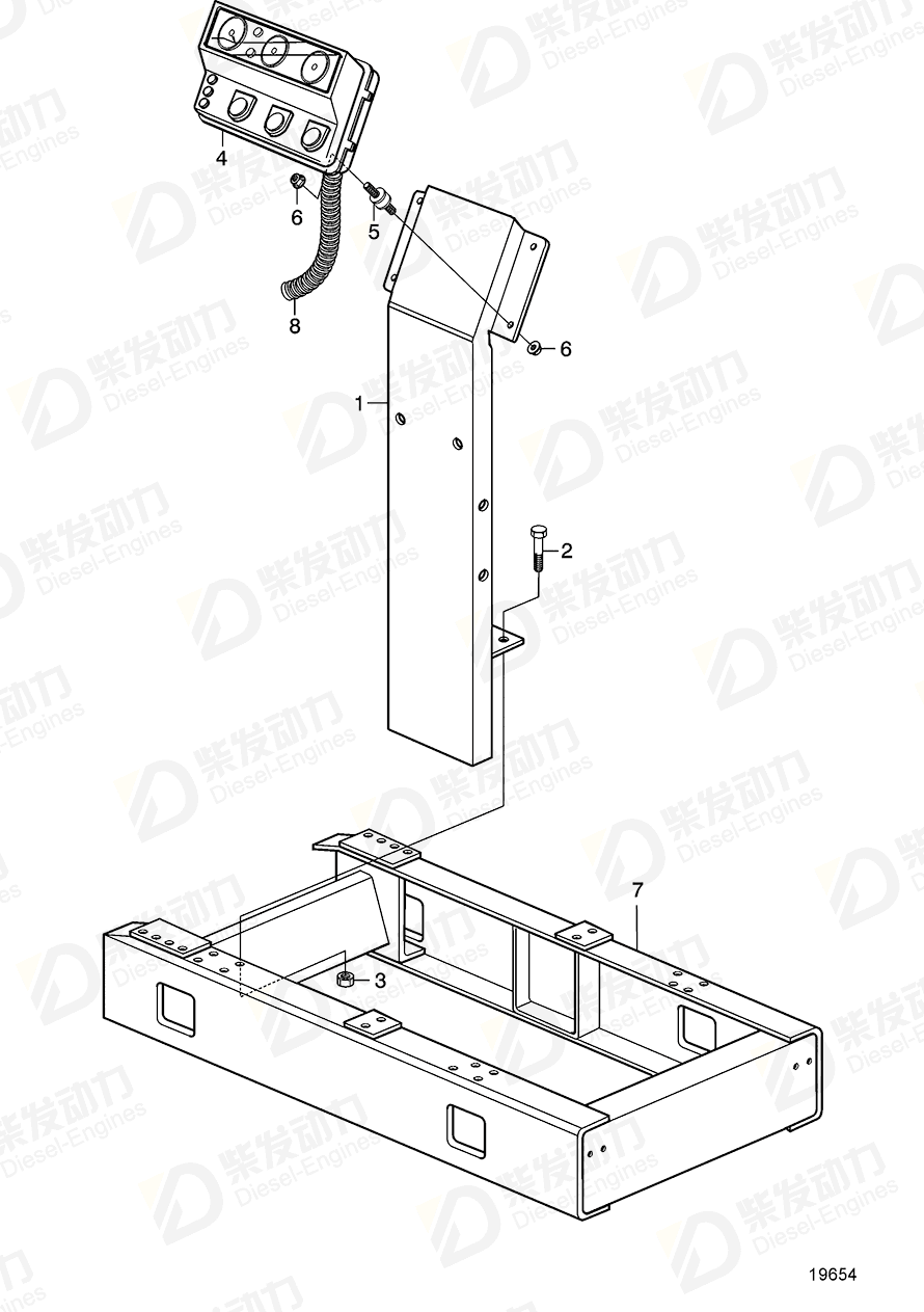 volvo penta Flange nut 993786 Drawing volvo penta Flange nut 993786 Drawing